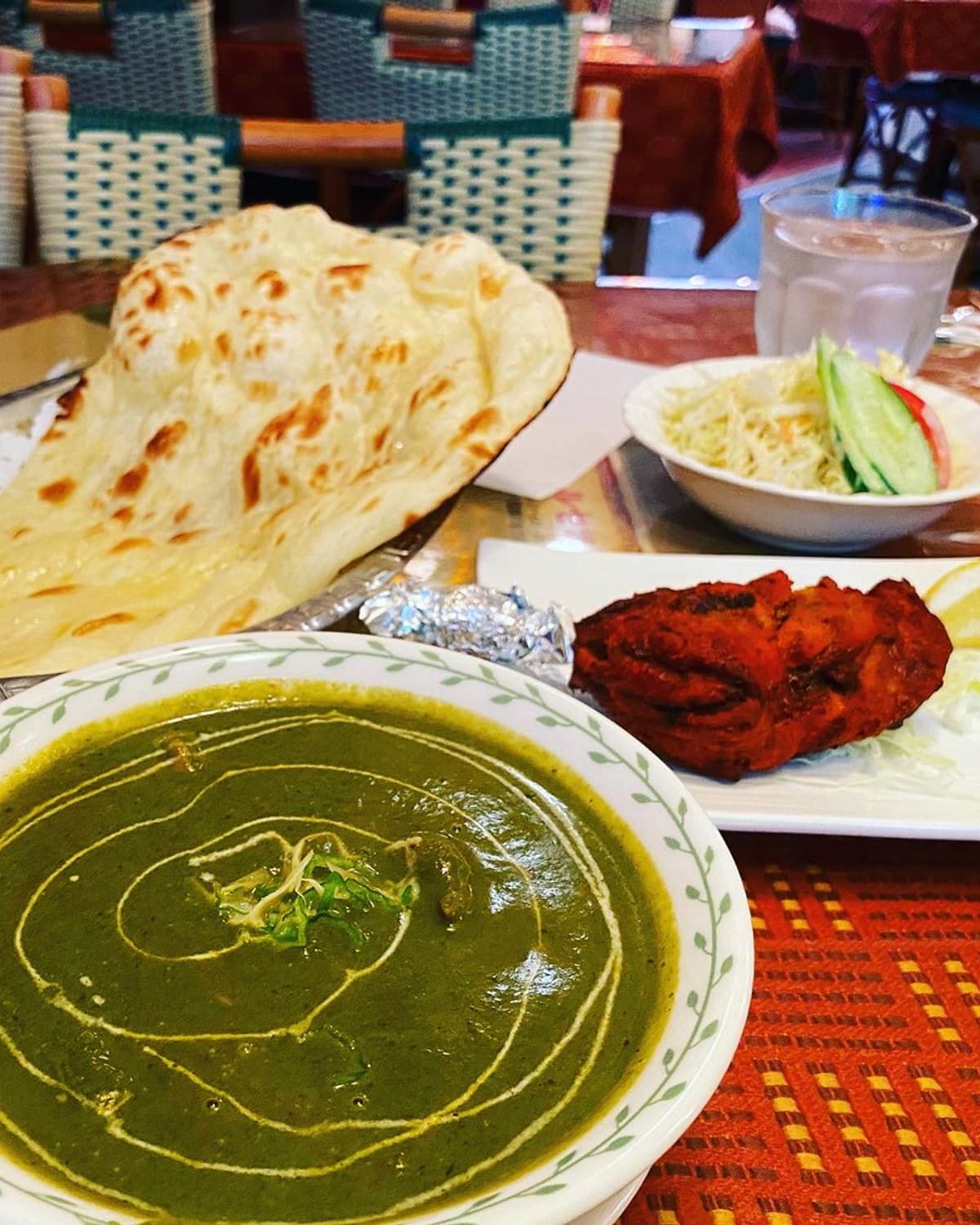 Paneer and dal vegetarian dishes